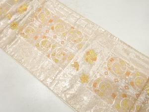 アンティーク　花唐草に更紗模様織り出し袋帯（材料）